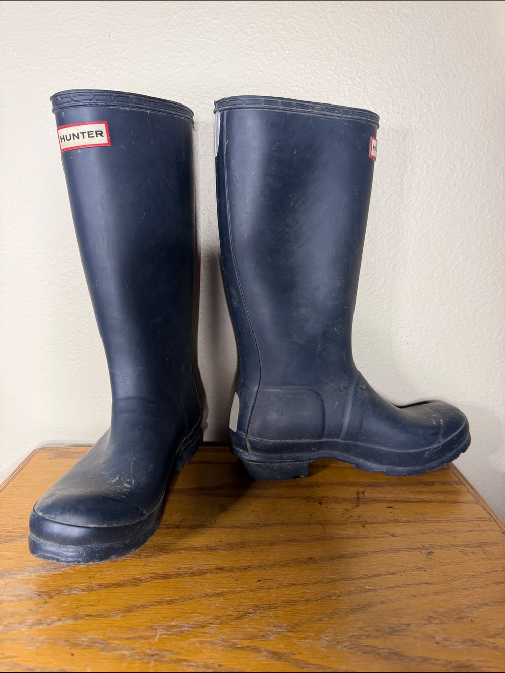 Hunter Kids Navy Blue Tall Rain Boots